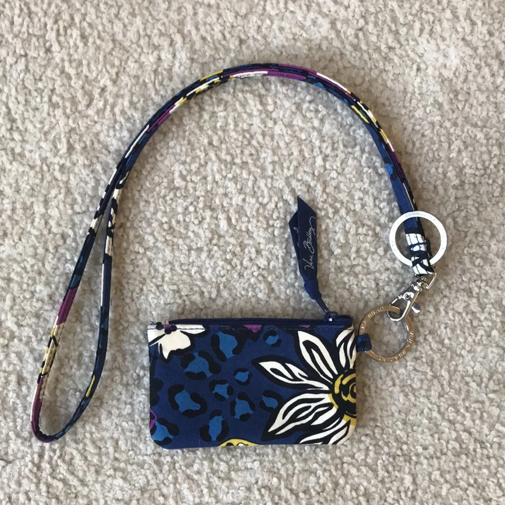 Vera Bradley Bright Floral ID Case and Lanyard - Picture 2 of 11